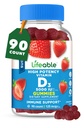 Vitamina D 5000 UI - Gran Tasting Natural Flavor Gummy Suplemento - Gluten Free Vegetarian GMO-Free Chewable - para Immune Support and Bone Health - para adultos - 90 Gummies