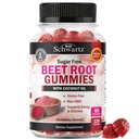 Gummies de remolacha libre de azúcar - Gummies de óxido nítrico Infundidos con aceite de coco para la absorción más alta - Apoya Energía &amp; Salud corporal integral - Sabor de fresa deliciosa - 120 Conde (60 Day Supply)