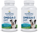 Naturales nórdicos Omega-3 Pet, Desenflavorado - 120 Gels blandos - 330 mg Omega-3 Por Gel suave - Aceite de pescado para perros con EPA & DHA - promueve el corazón, la piel, la carne, &amp; la salud inmunitaria (Pack of 2)