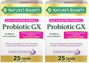 Bounty Probiotic GX, Ayuda con Gas ocasional y Bloating, Suplemento dietético, Salud Digestiva, 25 cápsulas (Pack of 2)
