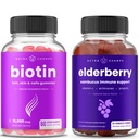 NutraChamps Biotin Gummies y Elderberry Gummies Bundle