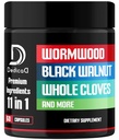Wormwood Capsules Supplement - Extracted from Black Walnut, Cloves, Turmeric, Apple, Berberine HCl &amp; Más - 11 Ingredientes Combinados para Immune System, Body Management - 60 cápsulas