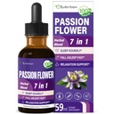Pasión Flores Líquidas gotas para el soporte para el sueño, Fórmula Herbal Natural con Chamomile Valerian Extract Soporte sueño Sonora &amp; Relajación. Suplemento de alta biodisponibilidad.2oz