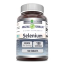 Fórmulas asombrosas Selenium 50 Mcg por Serving Silencio 180 Tablets Suplemento TENIDO NO GMO TENIDO EN USA