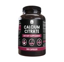 Ingredientes originales puros Citrato de calcio (365 cápsulas), No de magnesio o rifles de arroz, siempre puro, Verificado de laboratorio