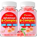 Vitamina Metilada orgánica Gummies: Suplemento Natural Complejo con B1 B2 B3 B5 B7 B9 B12 Plus D3 Zinc Magnesium Ashwagandha Omega3 - Apoyo energético para el trabajo Adultos Mujeres Hombres(120Count)