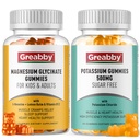 Potasio Magnesio Gummies, Potasio Chloride 500mg, Magnesio Glycinate 300mg, Suplementos Minerales para la Familia