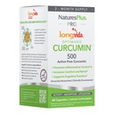NaturesPlus PRO Longvida Curcumin 500 mg - 60 Capsules - Promueve Protección Radical Libre Saludable - No GMO, Vegan &amp; Gluten Gratis - 60 Servings