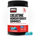 Factor de fuerza Creatine Monohydrate Gummies, NSF Certified, 5g Dose for Men &amp; Women to Support Muscle, Strength, Recovery, Cognitive Health & Memory, Packaging May Vary, Blue Raspberry, 150 Gummies