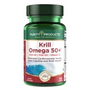 Productos de pureza Krill Omega 50 (Krill + Fish Oil Blend 1000mg + Astaxanthin 500mcg + Phospholipids 200mg + Vitamina D 500 UI) - 60 Mini Softgels