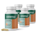 Emma Gut Health - 4 Pack - Gas and Bloating Relief, Constipation, Leaky Gut Repair - Gut Cleanse & Restore Digestion - Regulate Bowel Movement. Probióticos y Alternativa Laxante, 240 cápsulas
