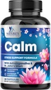 Natural Calma, Relájate y Relájate - Ashwagandha, GABA, Magnesium, L-Theanine &amp; More - Natural Focus, Energy &amp; Immune Support - Nature's Non-GMO, Vegan, Gluten Free, Bottled in USA - 120 cápsulas