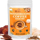 Café de seta - Café de seta Orgánica con 11 Superfood Mushrooms, Incluye Mane de león, Reishi, Chaga, Cordyceps y Adaptógenos, Suplemento de setas para la energía, el foco, la memoria y la inmunidad - 5.3oz