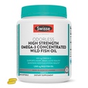 Swisse Wild Fish Oil Omega 3 Suplementos para Mujeres y Hombres TENIDO EPA DHA Fish Oil Suplementos TEN Odorless - Ayuda a apoyar Brain, Eye and Heart Health TEN High Strength 1500 mg TEN 400 Softgel Pills