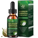 (2 Pack) 7 en 1 Extracto Orgánica de Soursop con Moss Marítimo, Aceite de Soursop Suplementos de gotas líquidas para la regeneración de células, Herbal Graviola Leaf Tintura, Immune Boost, Vegan, 1 Fl Oz