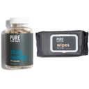Pura para Hombres Original Vegan Limpieza Suplemento de fibra, 120 cápsulas, Eco-Responsable Mantente listo Formas con Micellar y Aloe (48 Conde)