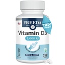 FREEDA Vitamina D3-5000 UI - Pure High Potency Kosher Supplement Tablets - Bone and Muscle Health, Calcium Absorption, Immune Support for Men and Women* - 250 Count