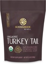 Sunwarrior Orgánica Turquía Tail Mushroom Powder ¦ Turquía Mushroom Immune Apoyo Silencio Microbiome Gut Health Support ← 50 Servings 100g Pouch ← Be Well