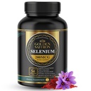 Golden Saffron Selenium (200mcg Selenium & 88.5 mg Saffron Extract) - para apoyar la salud general, no GMO, Gluten Free, Dairy Free, con Fórmula Única y Avanzada – Hecho en EE.UU. sin gusto.