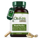 Herbs Dimmak Certified Organic Blood Purifier for Internal Cleansing " Detoxification + Beneficios Liver and Kidney Function ¦ Lab Tested Herbal Supplement 100 Capsules