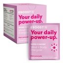 Bebida de energía EBOOST " Polvo de electrolito, 20 Packets - Limonada rosa superpolvo sin azúcar añadido - Blend esencial de vitaminas, nootrópica " Caffeine natural e hidratación - Pre " Post Workout