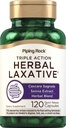 Piping Rock Herbal Laxative Capsules Silencio 120 Conde ← Triple Acción Suplemento Blend con Cascara Sagrada y Senna Extract ANTE No GMO, Gluten Free