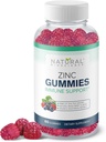 Zinc Gummies 50mg - Soporte Inmunitario de alta potencia, Salud de la piel, Antioxidante, Suplemento diario de inmunidad para adultos, Vegan, Gluten-Free, Non-GMO, Chewable Zinc Citrate Gummies, 60 Gummies