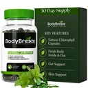 Suplemento interno desodorante Silencio natural Chlorophyll 30 cápsulas para el control del olor corporal, salud de Gut y respiración fresca ← Vegan, apoyo de detox " salud de la piel ¦