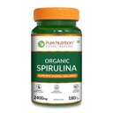 Nutrición pura Espirulina orgánica 2400mg por Serving Silencio 180 Tablas de Veg ← Spirulina Powder Tablas orgánicas ← Soporta la Esquía saludable &amp; Inmunidad más fuerte ← No GMO
