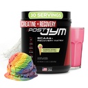 JYM Supplement Science Post JYM Active Matrix Rainbow Sherbet Amino Recovery Powder Pure Creatine HCL, BCAA, Glutamine, Carnitine, Betaine, Taurine for Strength, Repair, Performance 30 Servings