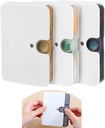 3 Colores mezclados Portable Pill Organizer, 6 Compartments Travel Pill Case for Purse or Pocket -Small Pill Box Dispenser Home Travel Supplement Semi Transparent (3 Colores mezclados)