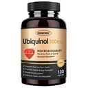 ZEBORA Ubiquinol CoQ10 300mg Softgels, 4-en-1 Potente antioxidante para el corazón y la salud vascular, Esencial para la producción de energía, Max Absorción Forma activa de CoQ10, 120 Softgels