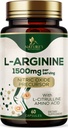 L-Arginine Extra Strength Suplemento con L-Citrulline - Muscle Supporting Natural Nitric Oxide Precursor Booster - Heart Health Support - Amino Acid Energy Blend for Men, USA Botellado - 60 cápsulas