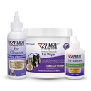 Zymox Enzymatic Ear Wipes, Ear Cleanser, " Ear Solution Without Hydrocortisone for Dogs and Cats - Product Bundle - for Dirty, Waxy, Smelly Ears and to Soothe Ear Infections