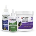 PET KING BRANDS ZYMOX Enzymatic Ear Wipes and Otic Ear Solution for Dogs and Cats - Product Bundle - for Dirty, Waxy, Smelly Ears and to Soothe Ear Infections, 100 ct, 4 oz y 4 oz