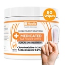 Nootie Medicated Ear Finger Wipes with Chlorhexidine for Dogs, Gentle Dog Ear Cleaning Wipes for Itchy, Sensitive Ears - Helps Remove Wax, Dirt Buildup, " Odor 80 Wipes - Made in USA