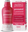 Promesa de la madre Prenatal &amp; Postnatal Multivitamínico para Mujeres TENIDO Vitaminas Prenatales Líquidas Libres para Mujeres con Folato, Choline &amp; Frutas Orgánicas para Preconcepción, Embarazo &amp; Enfermería