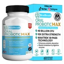 BestBreath Oral Probiotic MAX - 40 Billion CFU - Soporte para dientes, gomas, oído, nariz, garganta &amp; salud digestiva - 60 cápsulas (1)