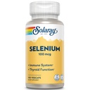 Solaray Selenium 100 mcg, Sistema Inmunitario Saludable, Función Tiroidea y Soporte Antioxidante, Vegan, Laboratorio Verificado, 60 días garantizados, 100 Servimientos, 100 VegCaps
