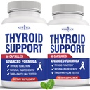 NEW AGE Thyroid Support Supplement for Women ' Hombre with Iodine, B12, Zinc, Selenium, Ashwagandha, Bladderwrack, Turmeric, Schisandra - Non-GMO - 120 Count