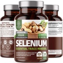 N1N Premium Selenium puro [200MCG, Max Absorption] Esencial Trace Mineral para soportar la función de inmunidad y próstata, 180 Veg Caps