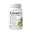 Liver Advanced+, 120 Veggie Capsules ← 20-in-1 Complejo con Milk Thistle, Dandelion, NAD, NAC, ALA, TUDCA, Glutathione, Artichoke, Turmeric, " Astragalus TEN Non-GMO, Gluten Free
