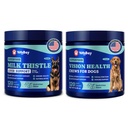 Perro Ojo y Hígado Wellness Bundle – Visión Soporta Ajillas con Antioxidantes y Omega-3s Plus Lácteos de Detox con NAC y Curcumin – Apoyo Natural de Salud diario para perros de todas las razas
