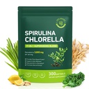 Spirulina Chlorella Capsules 3100mg –Vegan Green Superfood, 50/50 Algae Blend for Immune Support & Energy –Rich in Protein,Chlorophyll,Vitamins & Minerals, 300 cápsulas