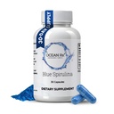 Organic Pure Blue Spirulina Capsules ← Natural Superfood ← Prebiótico Phycocyanin Suplemento Silencio Healty Skin, Oral Health, " Wound Recovery ← 30 Serving Bottle
