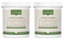 Lignanos para la vida - Pólvora Flaxseed de tierra a granel natural - Omega 3 &amp; 6 Ácidos grasos Filled High Fiber Antioxidants - Soporte Corazón saludable &amp; Pelo, Sistema de inmunológico saludable - 60 Serviciones 80mg por ficha, 2 Pack