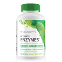 Youngevity Ultimate Enzymes® - Multi Enzymes for Digestion, Gas &amp; Bloating Relief - Betaine HCl, Ox Bile, Pancreatine 10X, Papain 6M, Pepsin 1:3000 (120 cápsulas)