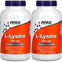 AHORA Alimentos L-lysine 500 mg, 250 cápsulas (Pack de 2)