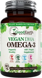 Algal Oil - Vegan DHA Omega 3 Fish Oil Supplements - Brain Booster,Suplemento &amp; Vitamina Prenatal - Proveedores Healthy Heart &amp; Immune Support - Burpless Algae Supplement - 60 Mini Fish Softgels