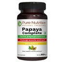 Nutrición pura Papaya Completa - 60 cápsulas de verduras (Apoyos Inmunidad de plaquetas " Digestión) Cada cápsula contiene 500 mg Carica Papaya extracto de fruta y hoja. Non-GMO TEN-Gluten-Free